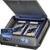 Large Biometric Gun Safe fits 4 pistols, 100 Sets of Fingerprint Handgun Safe